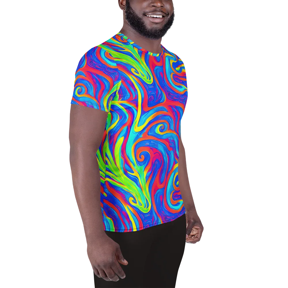 Candy Cyclone on Men's Athletic T-Shirt — Right