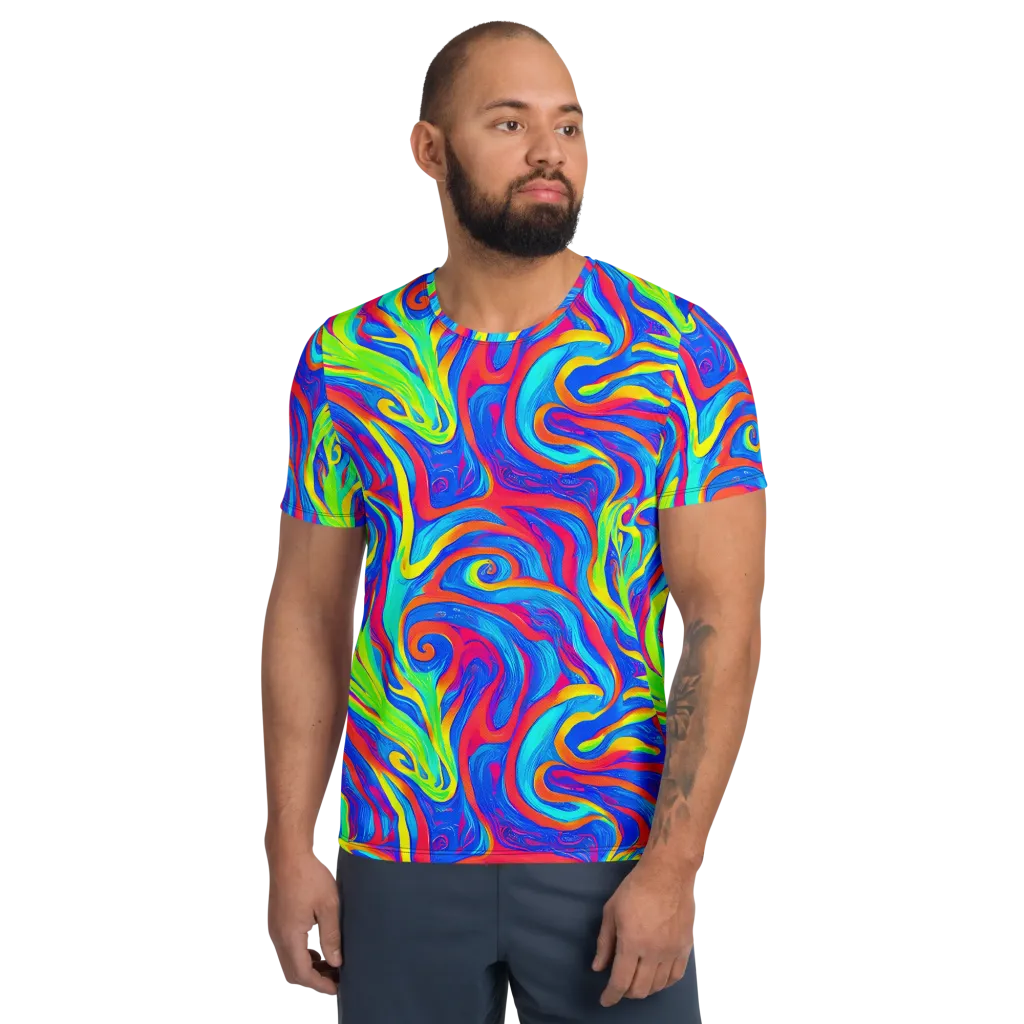 Candy Cyclone on Men's Athletic T-Shirt — Front