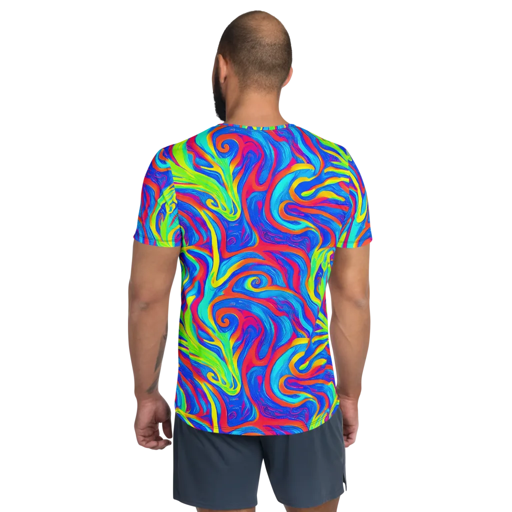 Candy Cyclone on Men's Athletic T-Shirt — Back