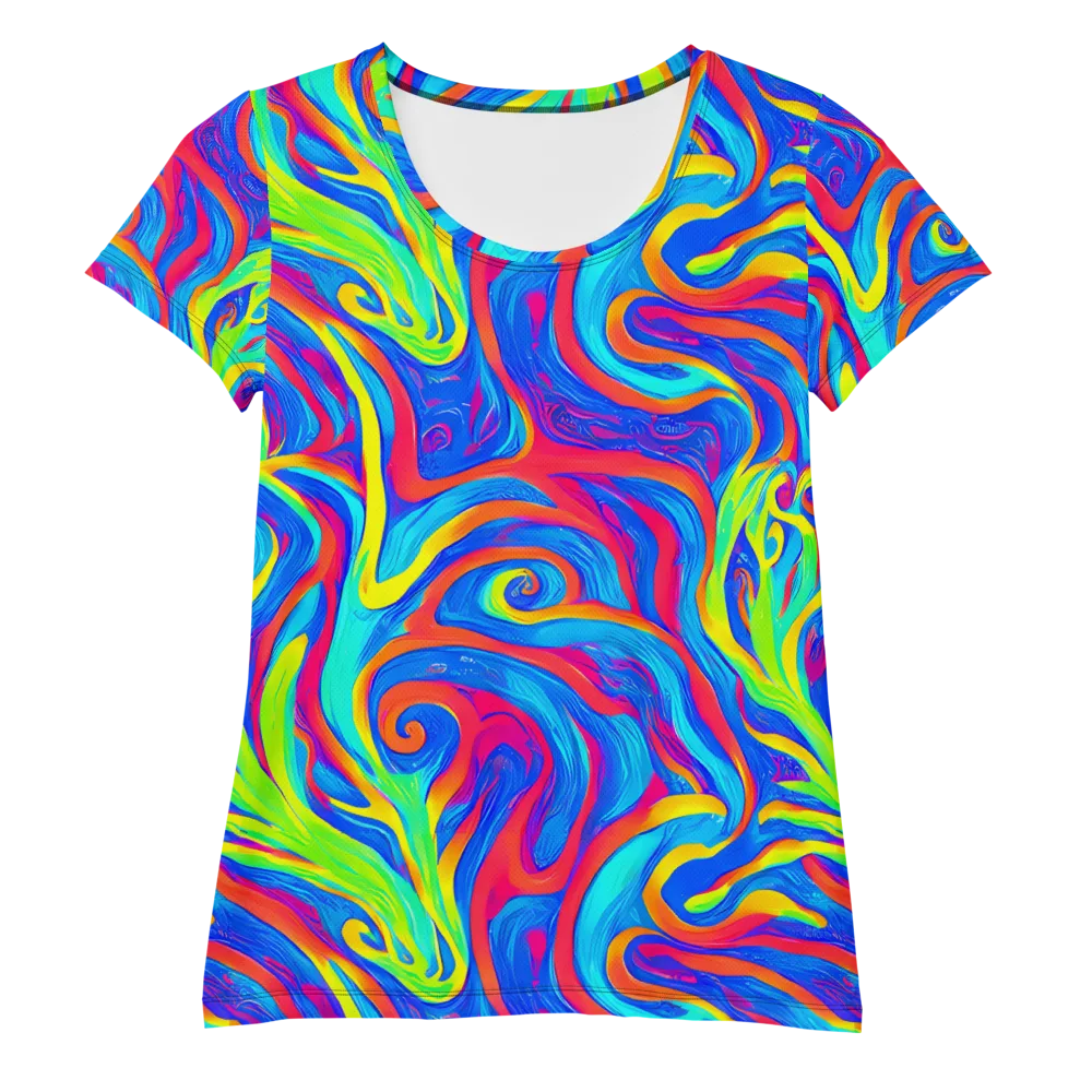 Candy Cyclone on Women's Athletic T-Shirt — Front