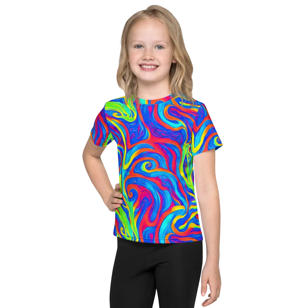 Candy Cyclone on Kids Crew Neck T-Shirt — Front