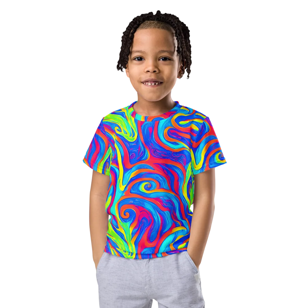 Candy Cyclone on Kids Crew Neck T-Shirt — Front