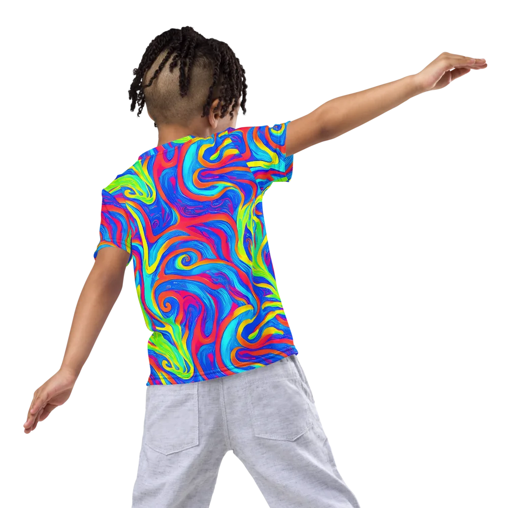 Candy Cyclone on Kids Crew Neck T-Shirt — Back