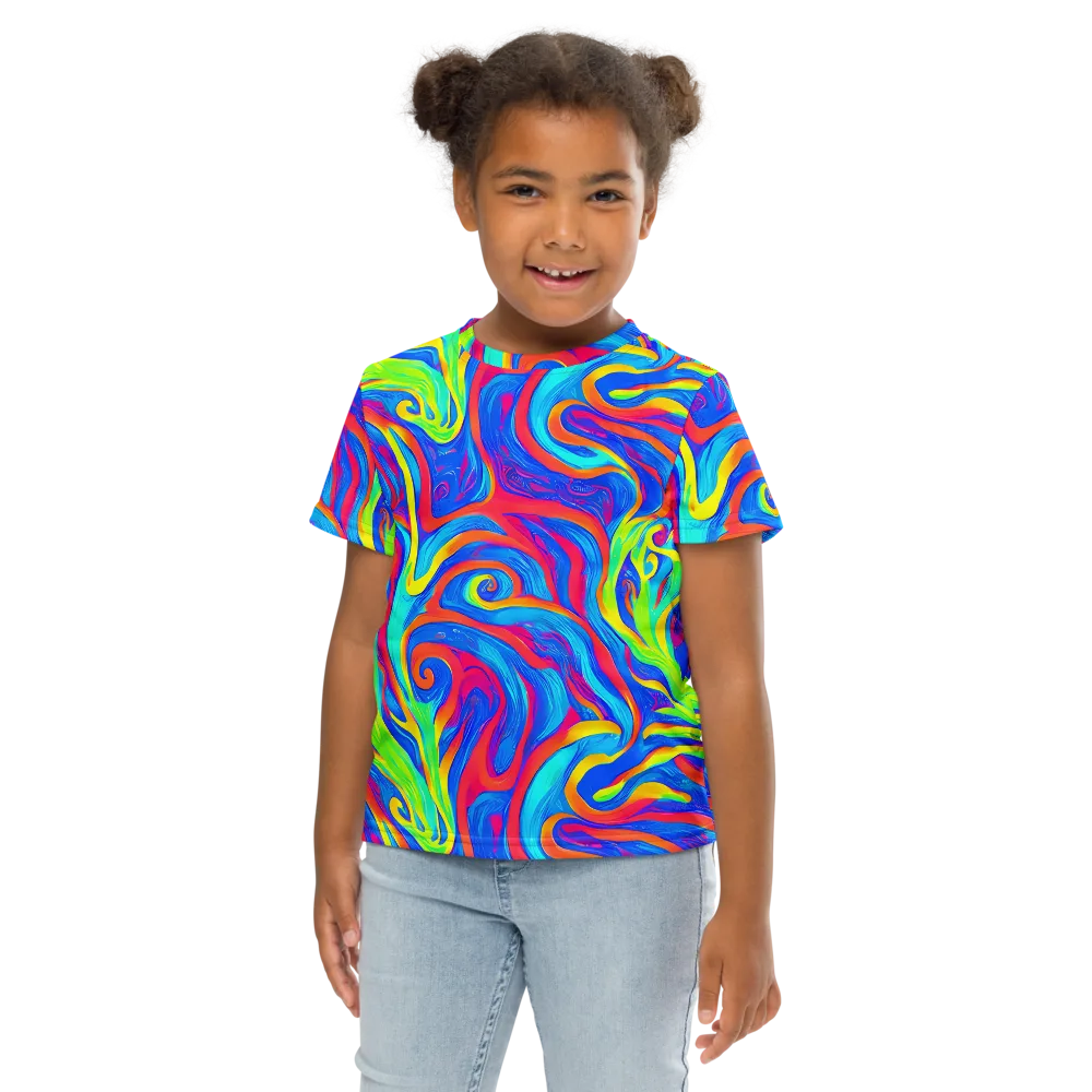 Candy Cyclone on Kids Crew Neck T-Shirt — Front