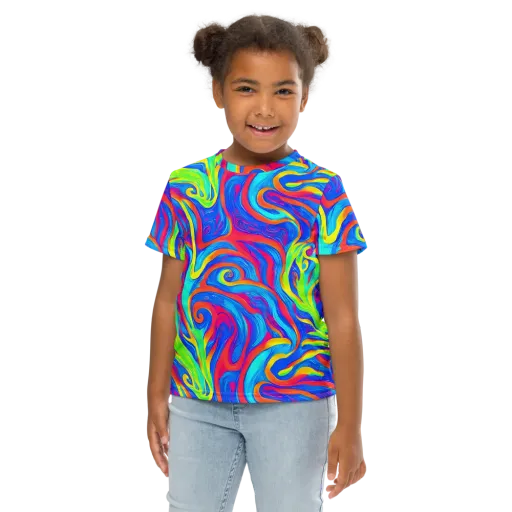 Candy Cyclone on a Kids Crew Neck T-Shirt