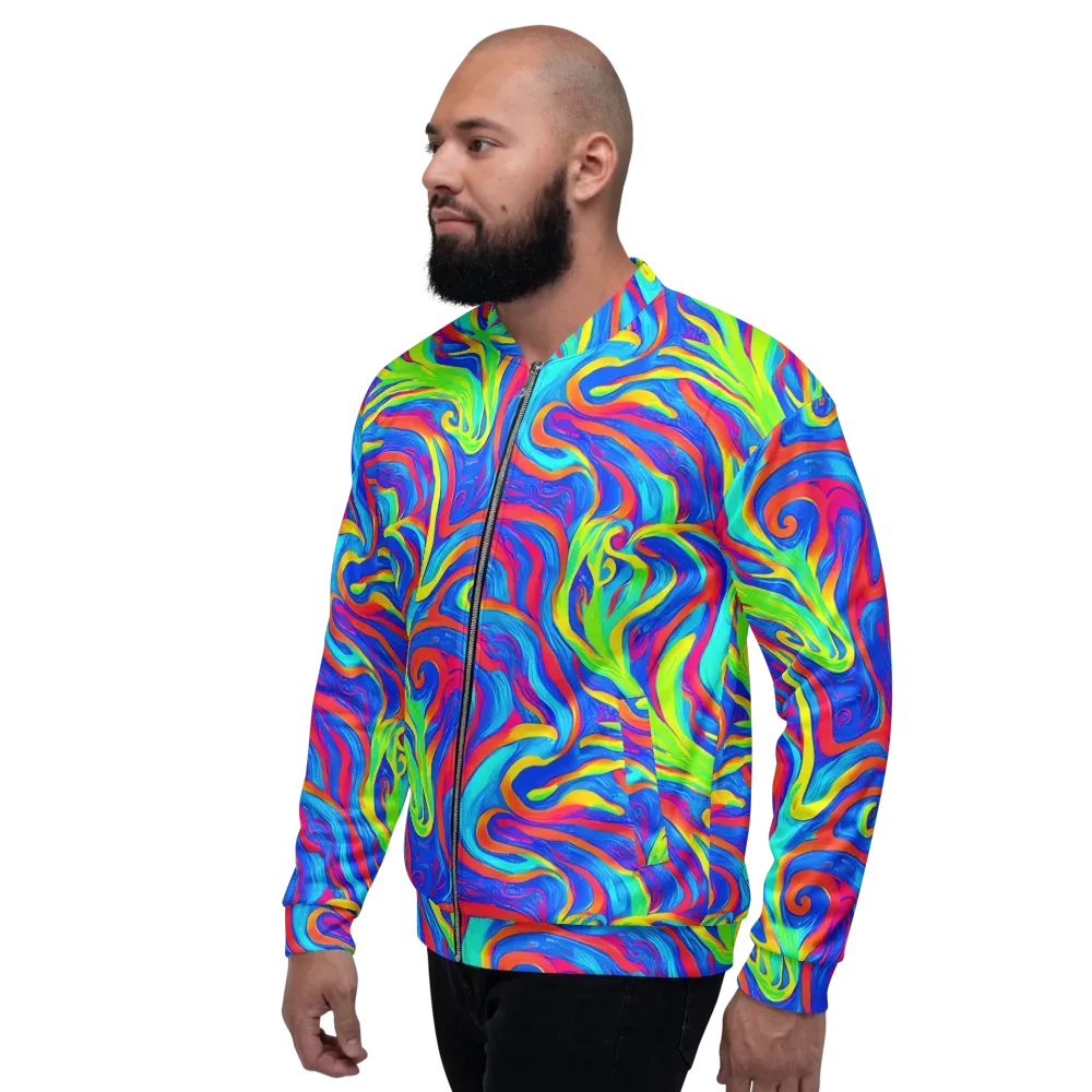 Candy Cyclone on Bomber Jacket — Left