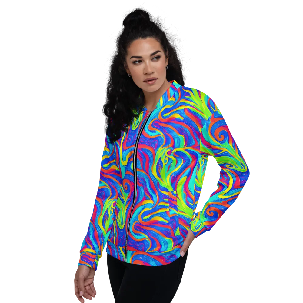 Candy Cyclone on Bomber Jacket — Left