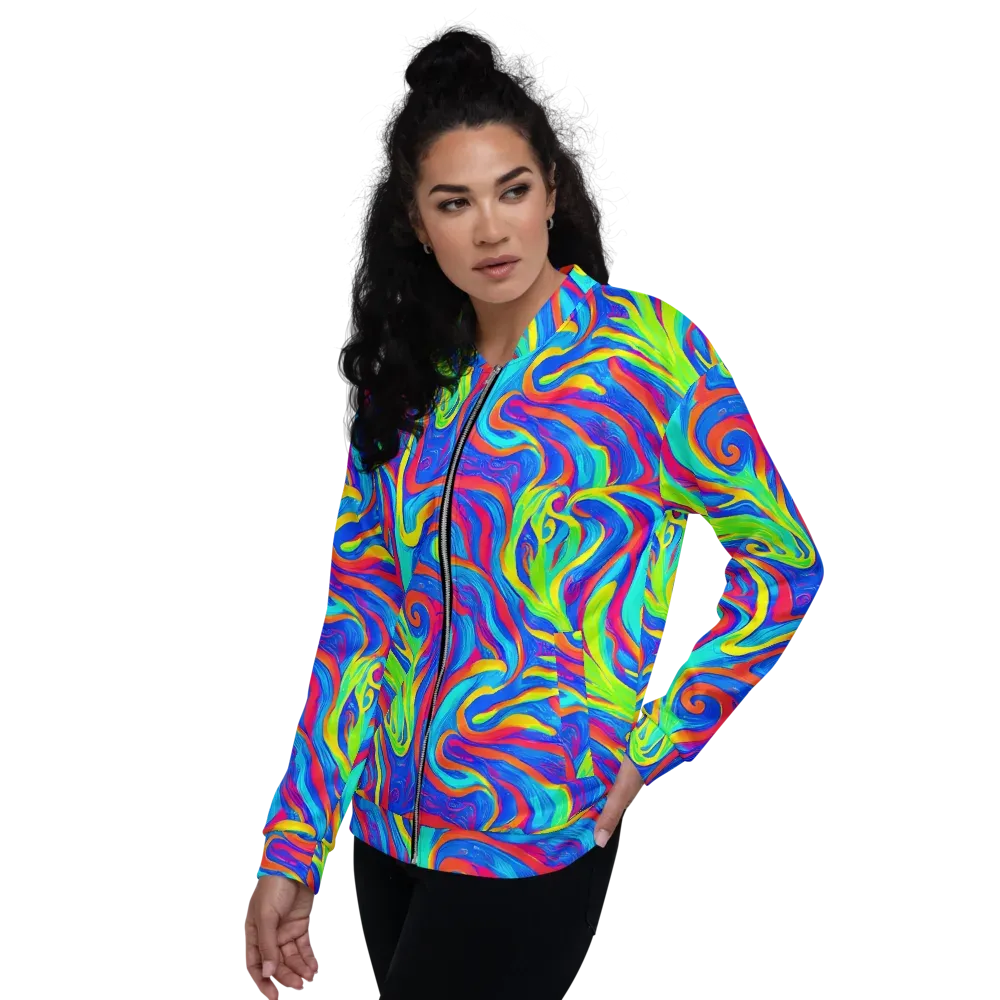 Candy Cyclone on Bomber Jacket — Left