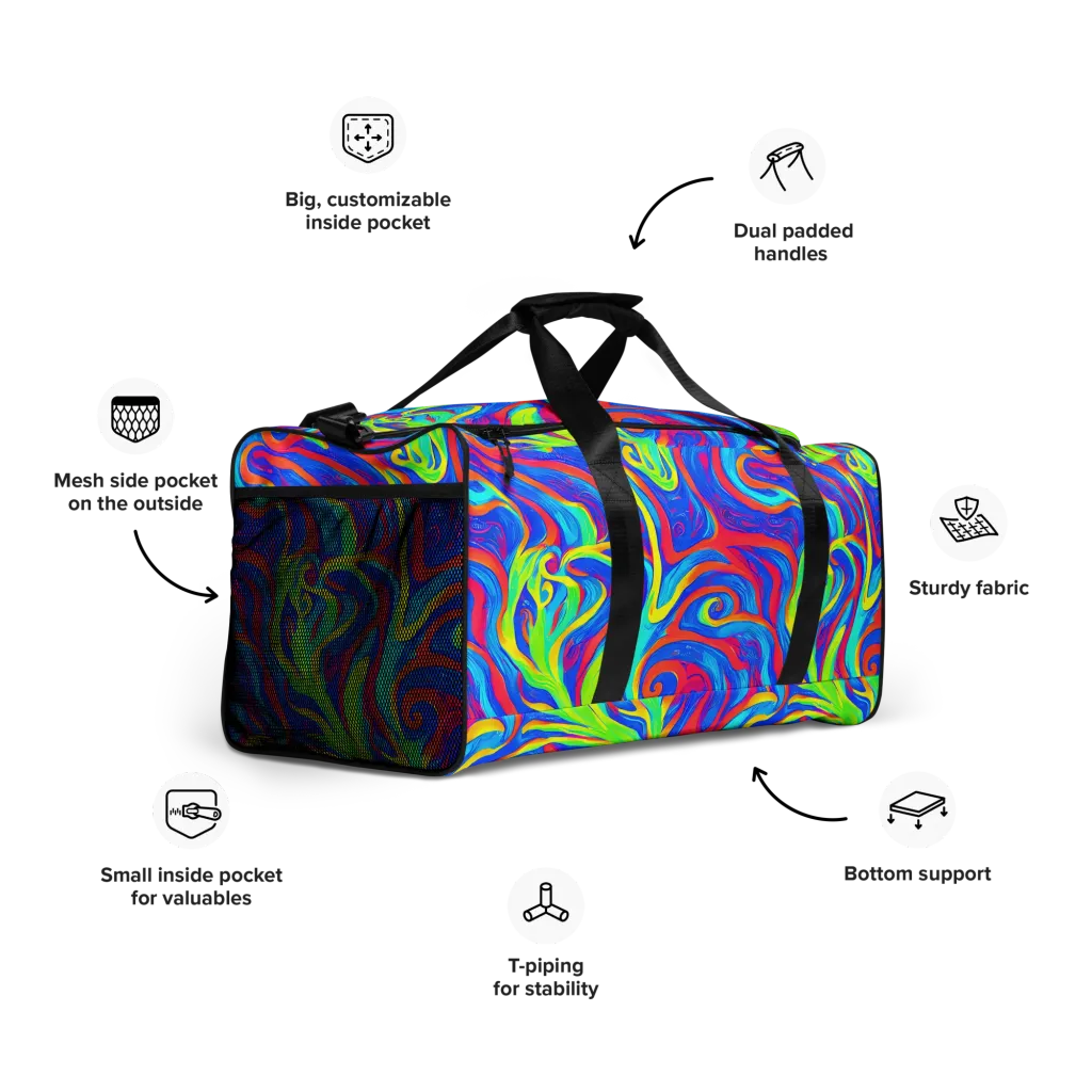 Candy Cyclone on Duffle Bag — Right Front