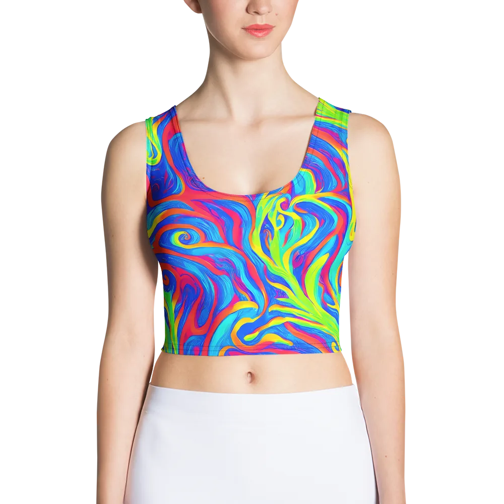 Candy Cyclone on Crop Top — Front