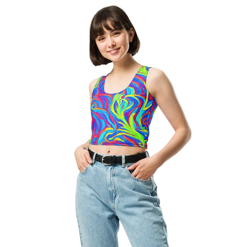 Candy Cyclone on Crop Top — Front