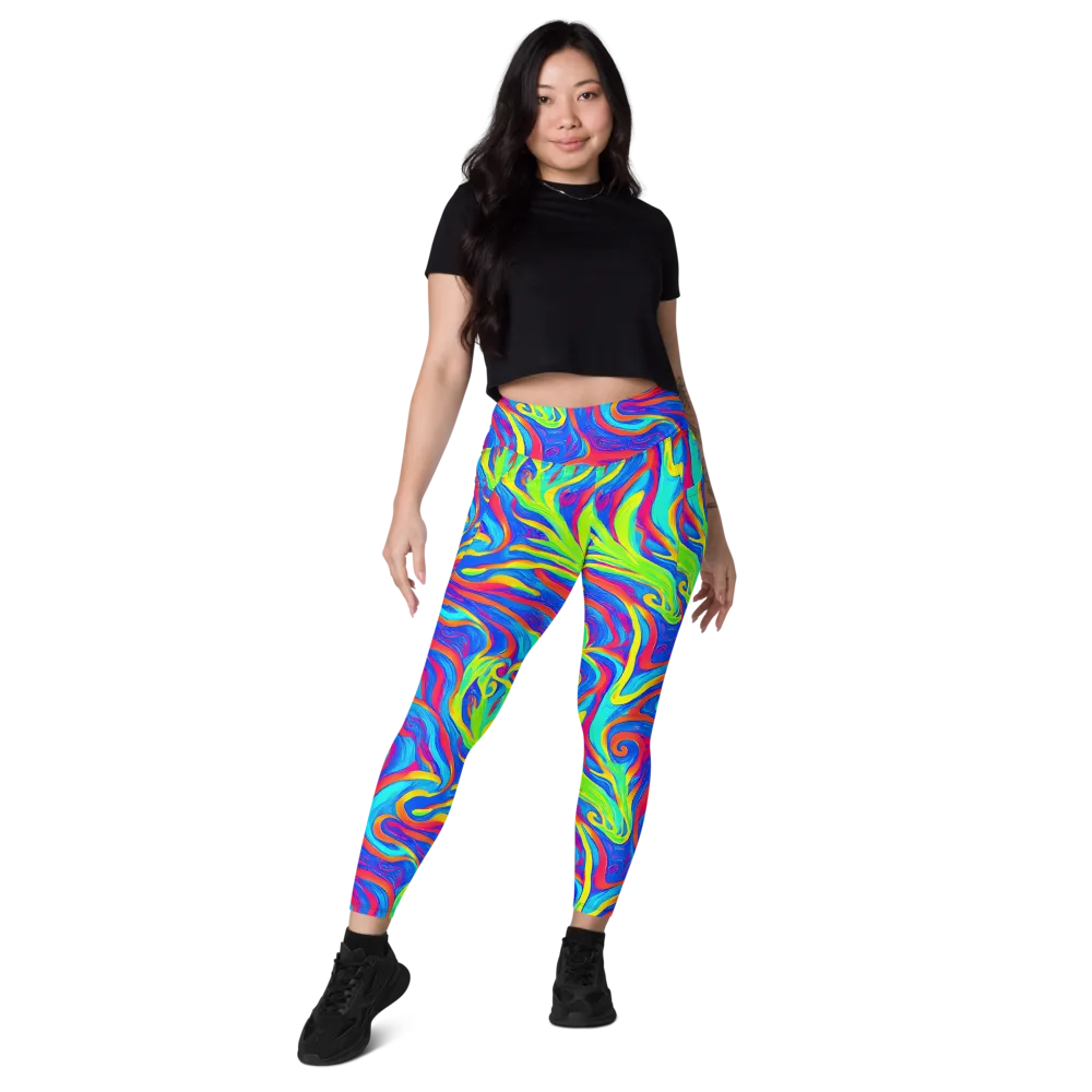 Candy Cyclone on Leggings with Pockets — Front