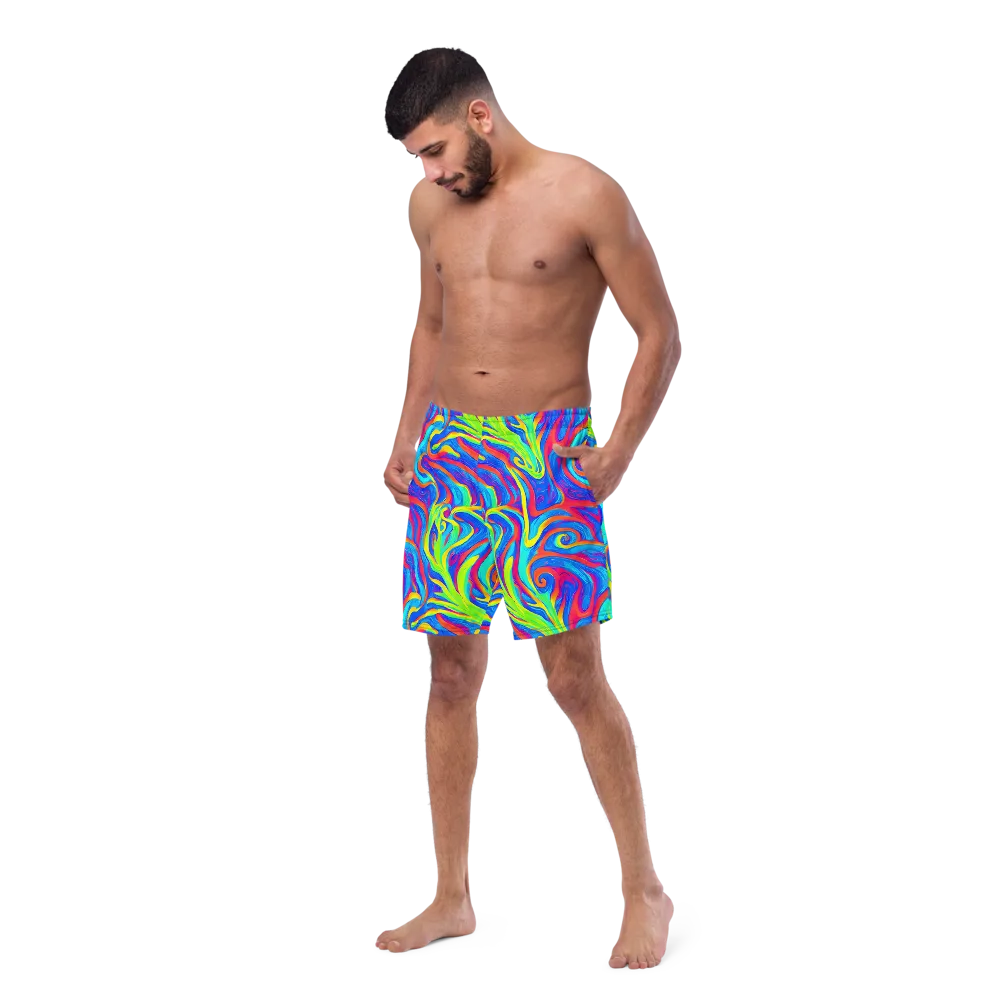 Candy Cyclone on Swim Trunks — Left Front
