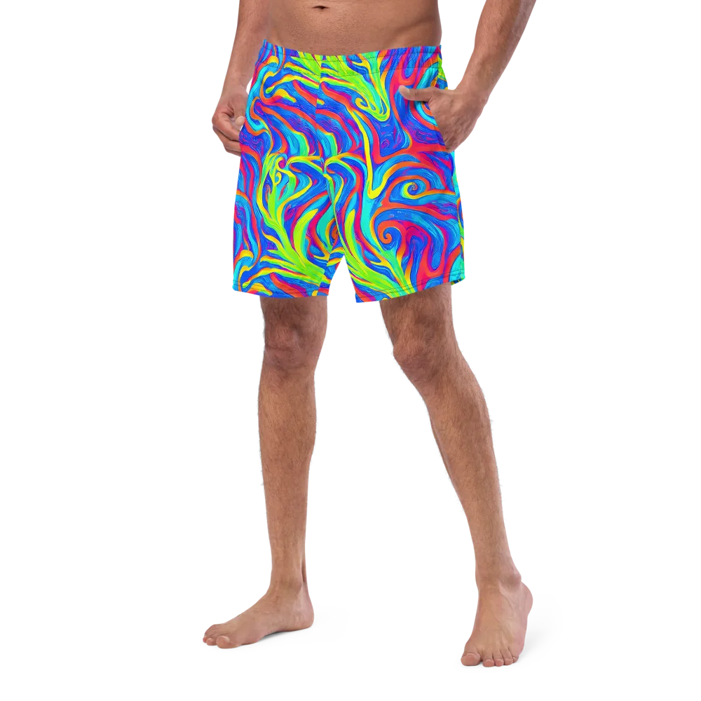 Candy Cyclone on Swim Trunks — Left Front