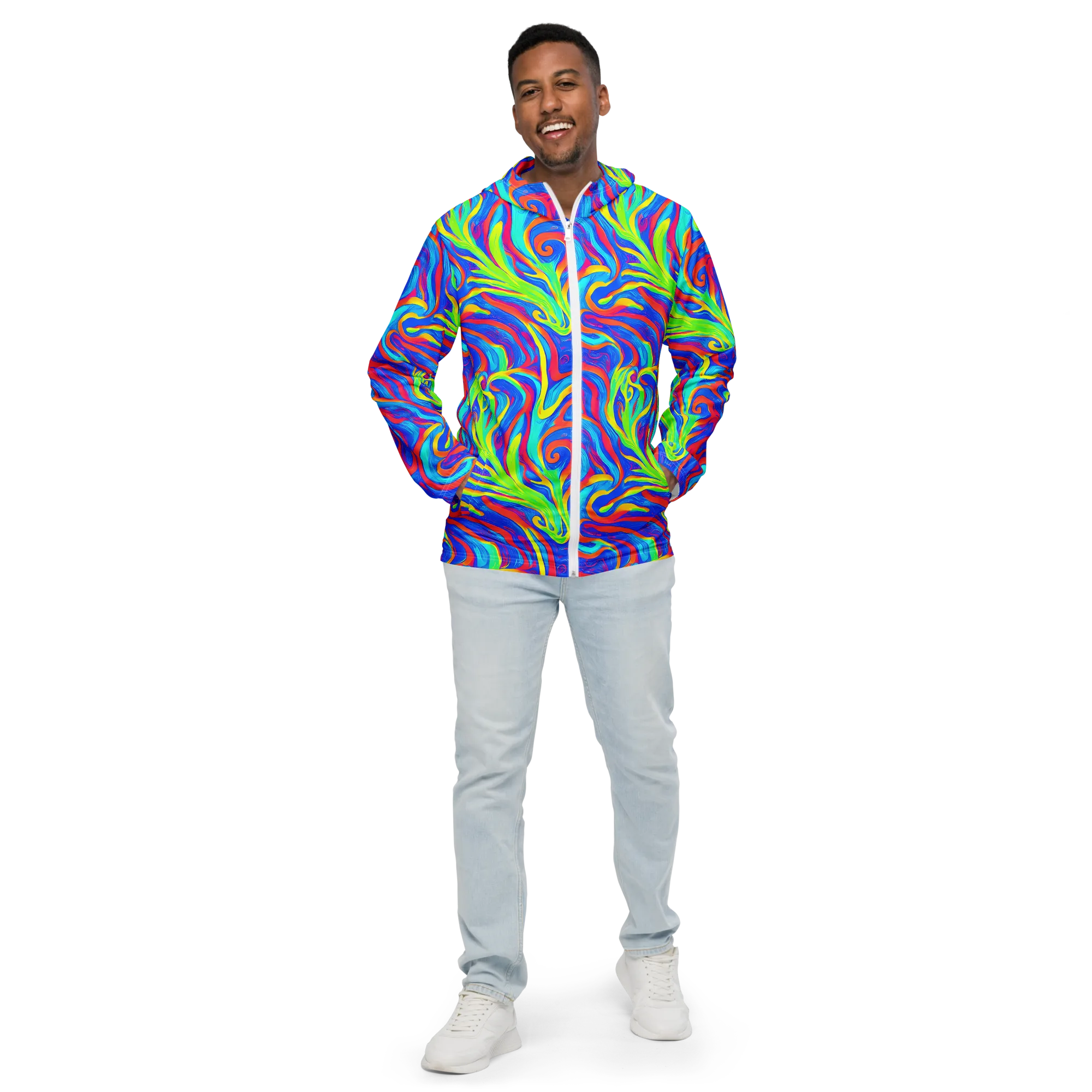 Candy Cyclone on Men's Windbreaker — Front