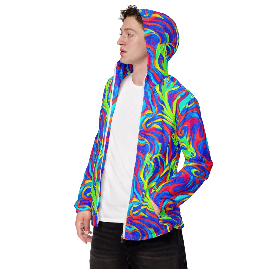 Candy Cyclone on Men's Windbreaker — Left Front