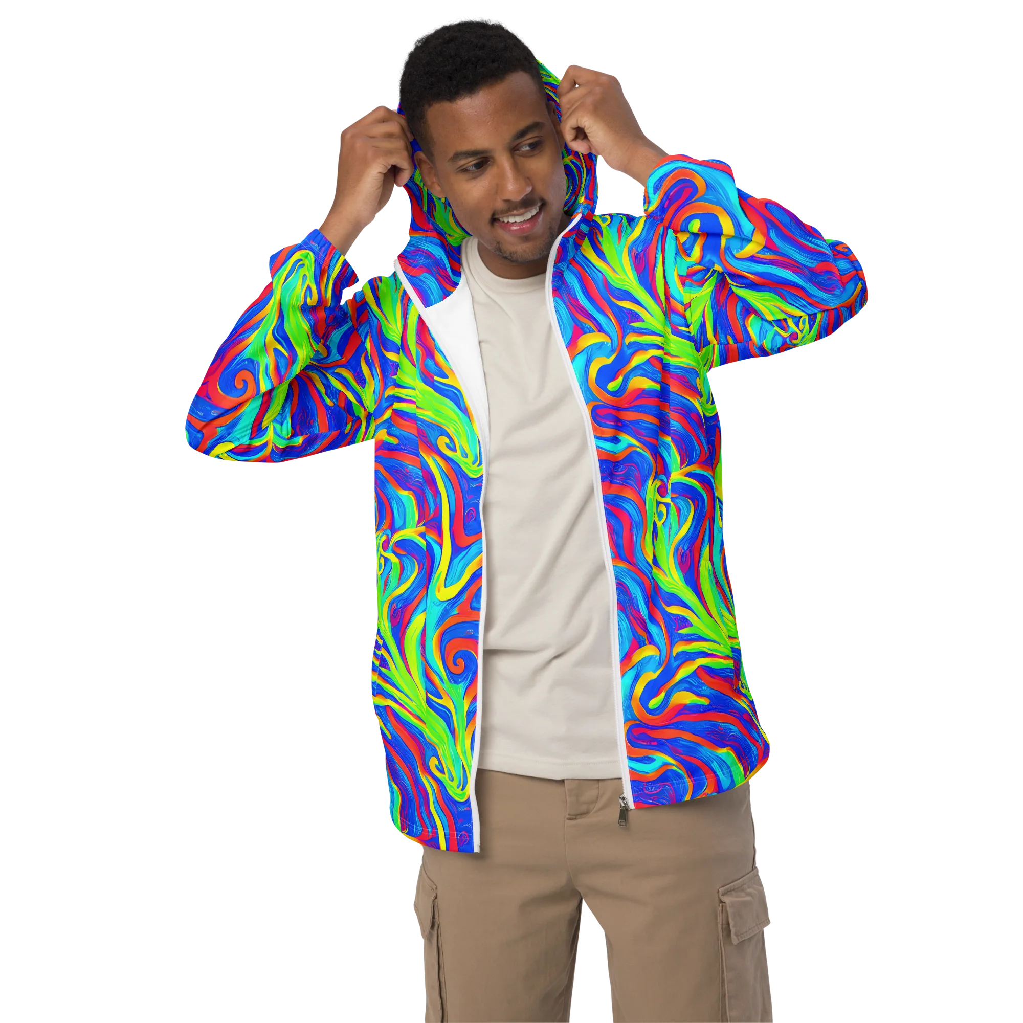 Candy Cyclone on Men's Windbreaker — Front