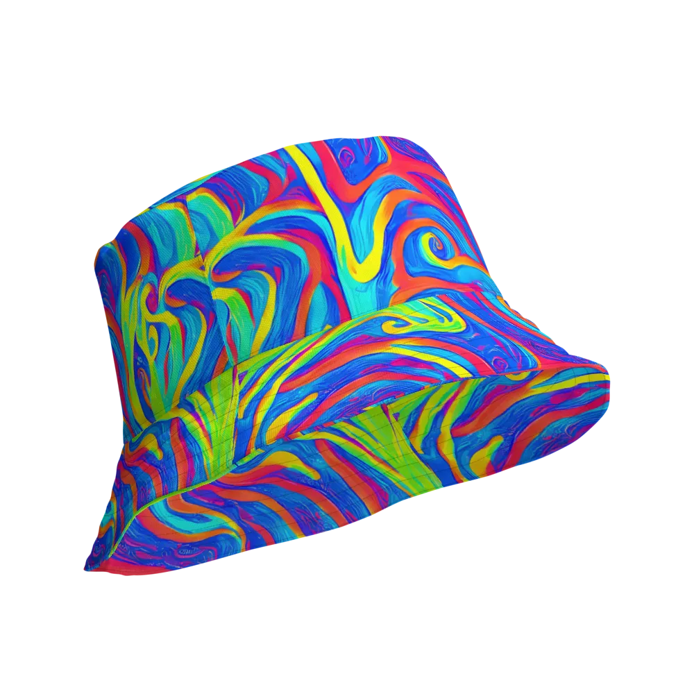 Candy Cyclone on Reversible Bucket Hat — Product details Outside