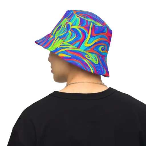 Candy Cyclone on a Reversible Bucket Hat