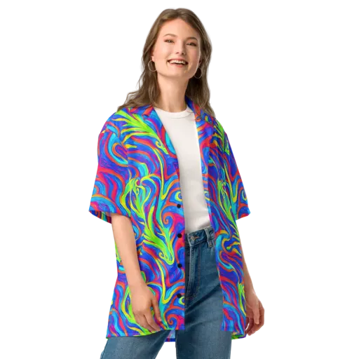 Candy Cyclone on a Button Shirt