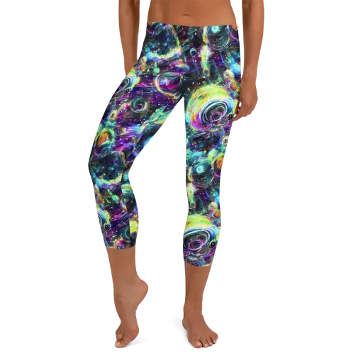 Iridescent Gravity on a Capri Leggings