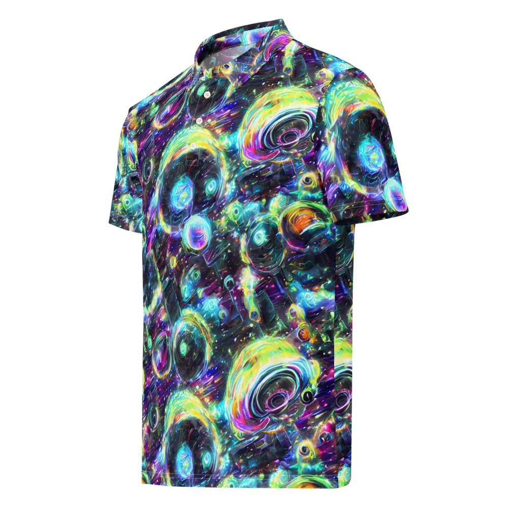 Iridescent Gravity on Men's Slim Fit Polo Shirt — Left Front
