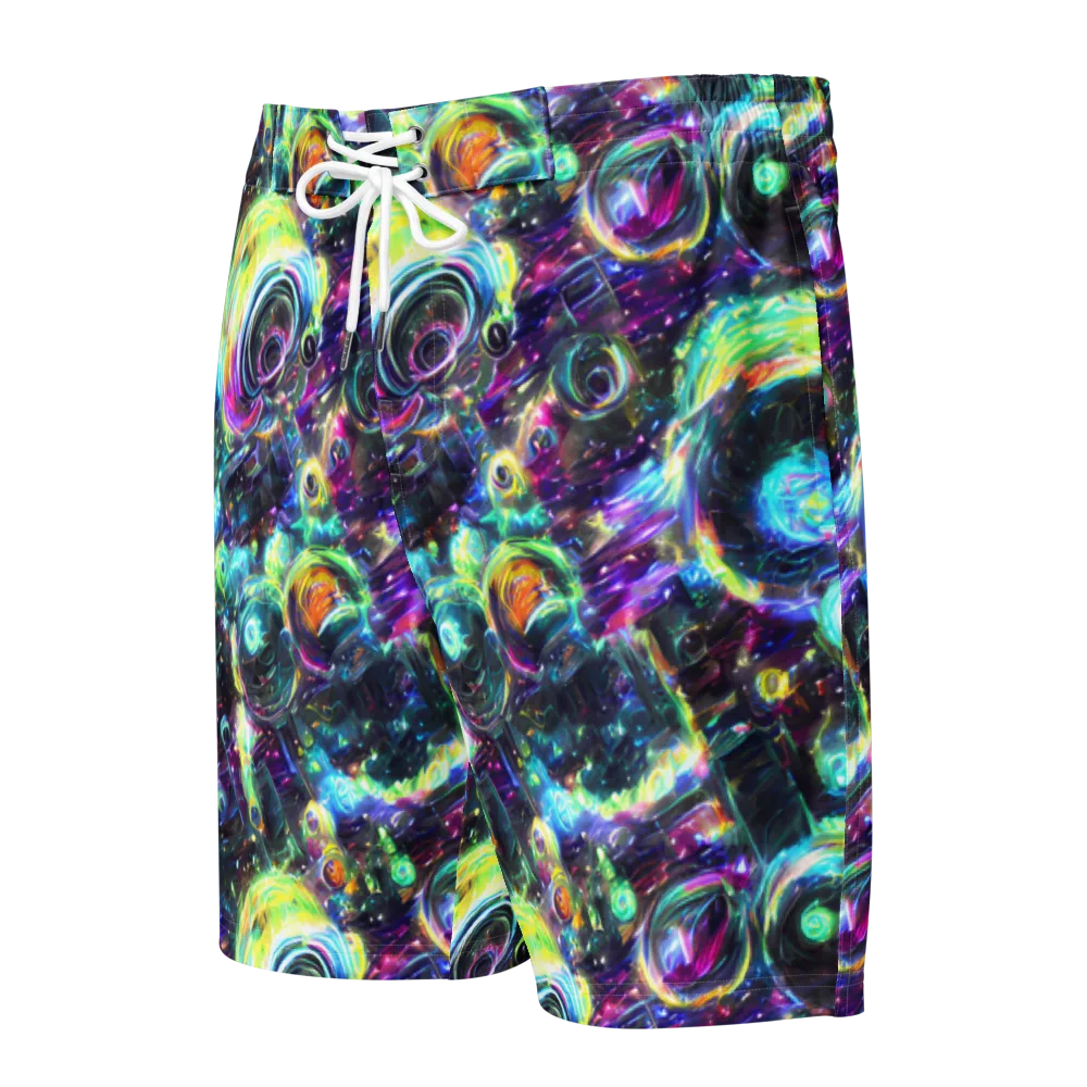 Iridescent Gravity on Men's Board Shorts — Front