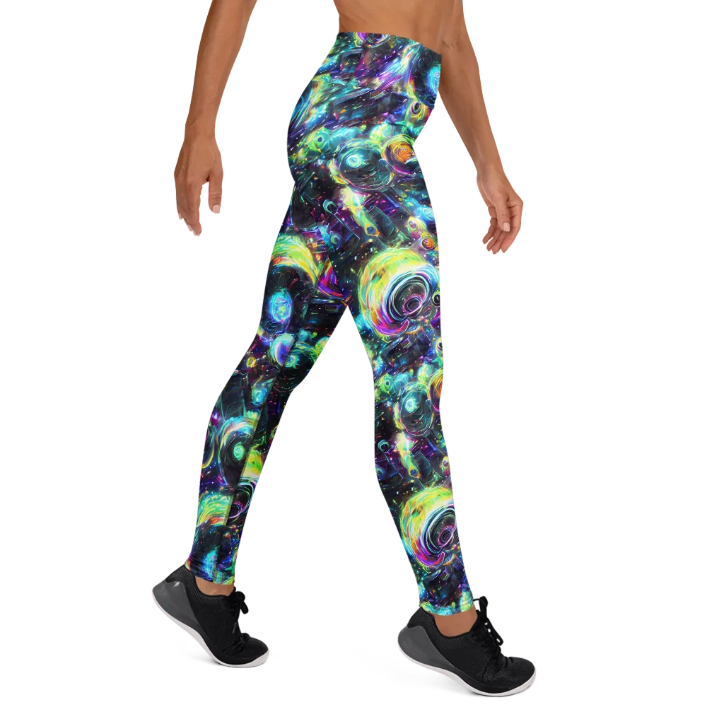 Iridescent Gravity on Yoga Leggings — Right