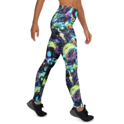 Iridescent Gravity on a Yoga Leggings
