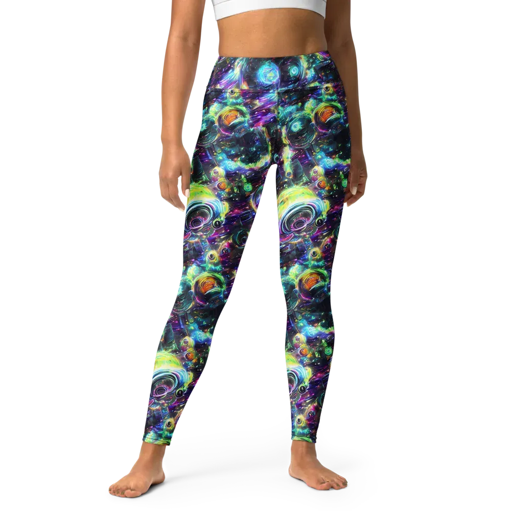 Iridescent Gravity on Yoga Leggings — Front