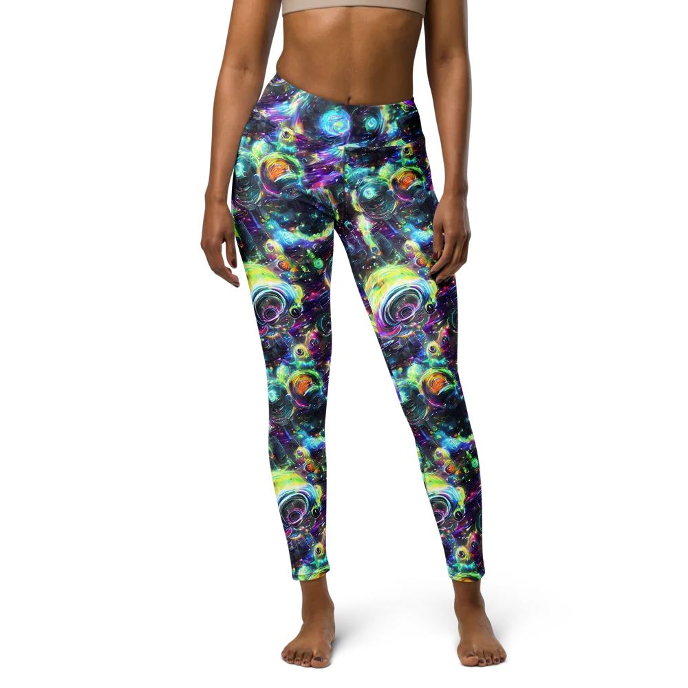 Iridescent Gravity on Yoga Leggings — Front