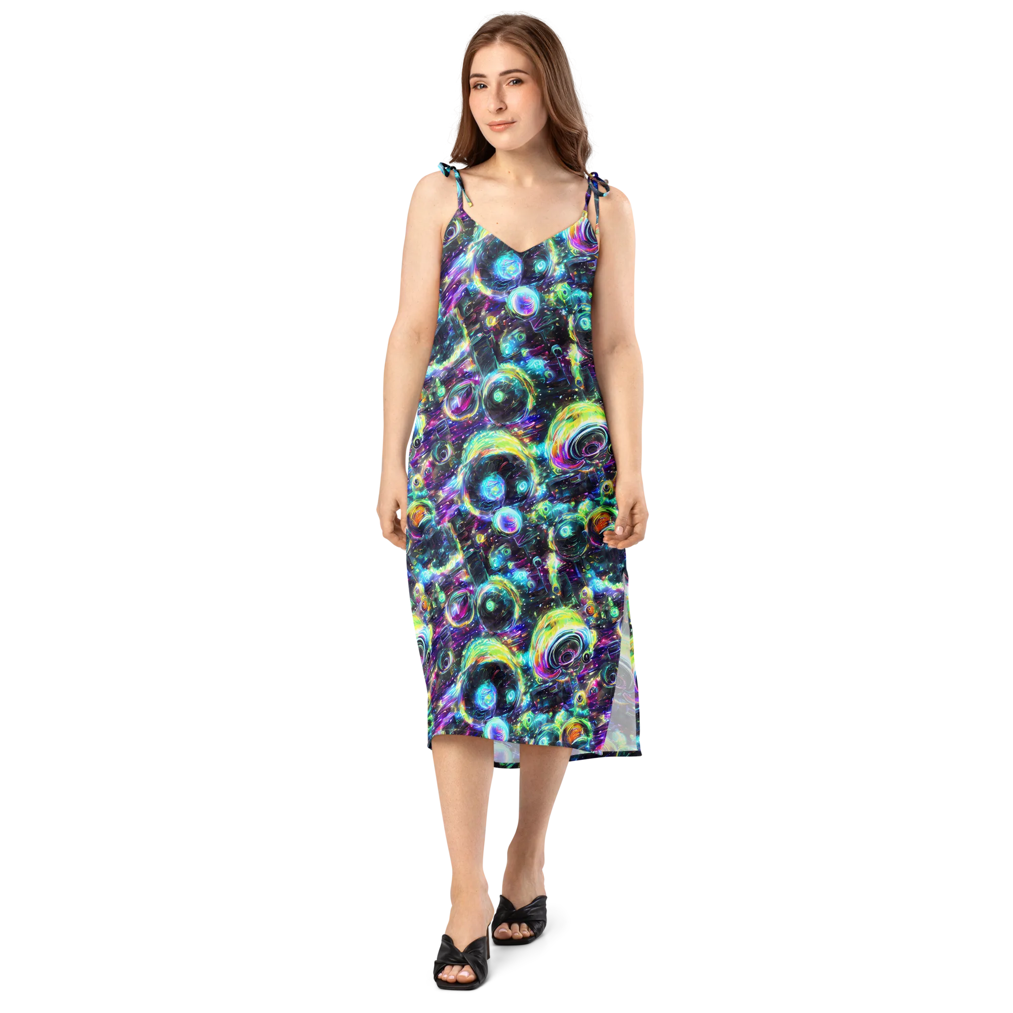 Iridescent Gravity on Slip Dress — Front