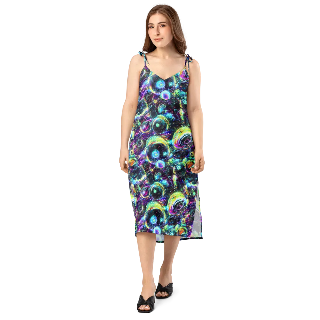 Iridescent Gravity on Slip Dress — Front