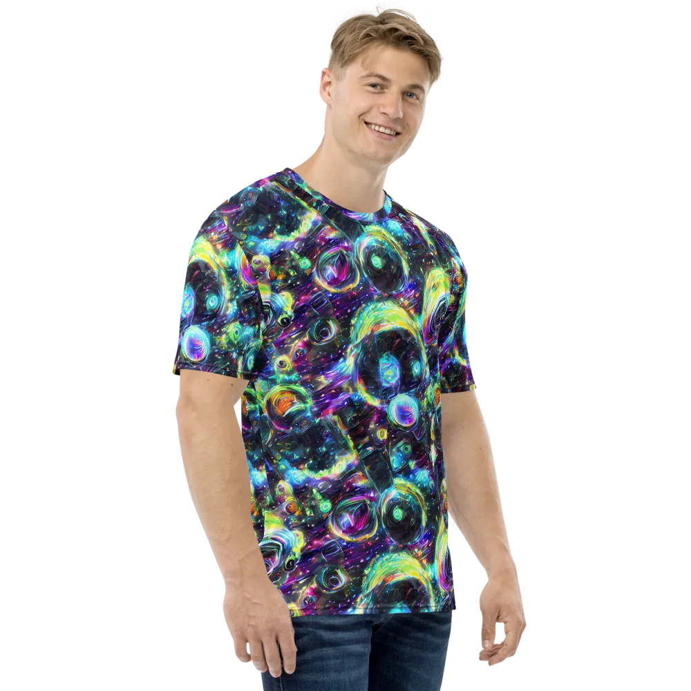 Iridescent Gravity on Men's Crew Neck T-Shirt — Right