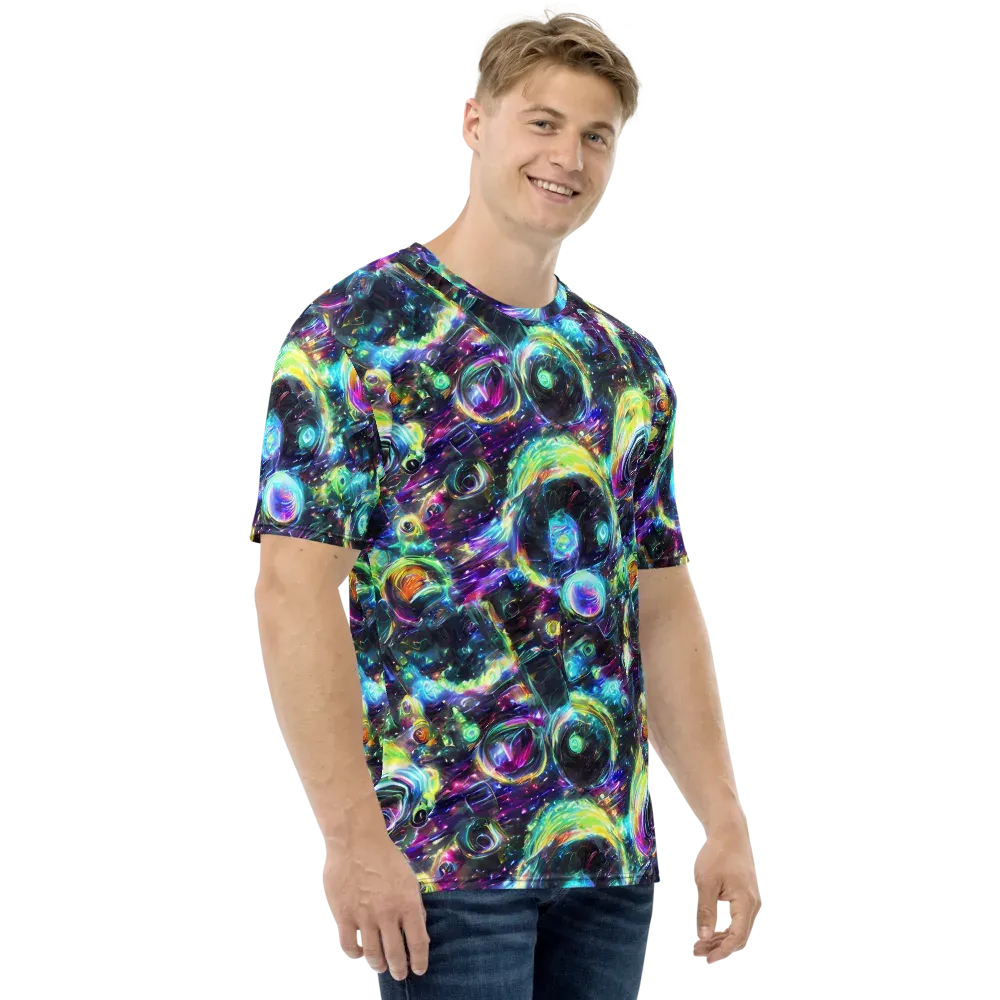 Iridescent Gravity on Men's Crew Neck T-Shirt — Right