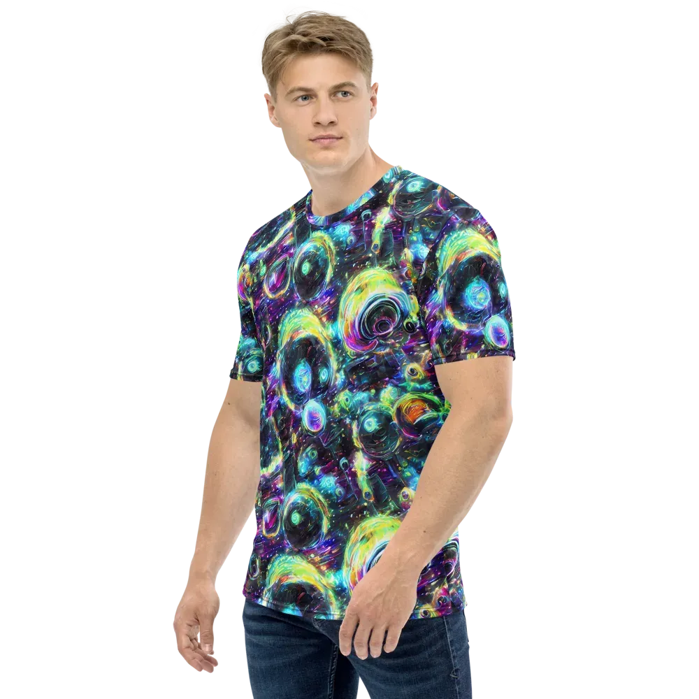 Iridescent Gravity on Men's Crew Neck T-Shirt — Left