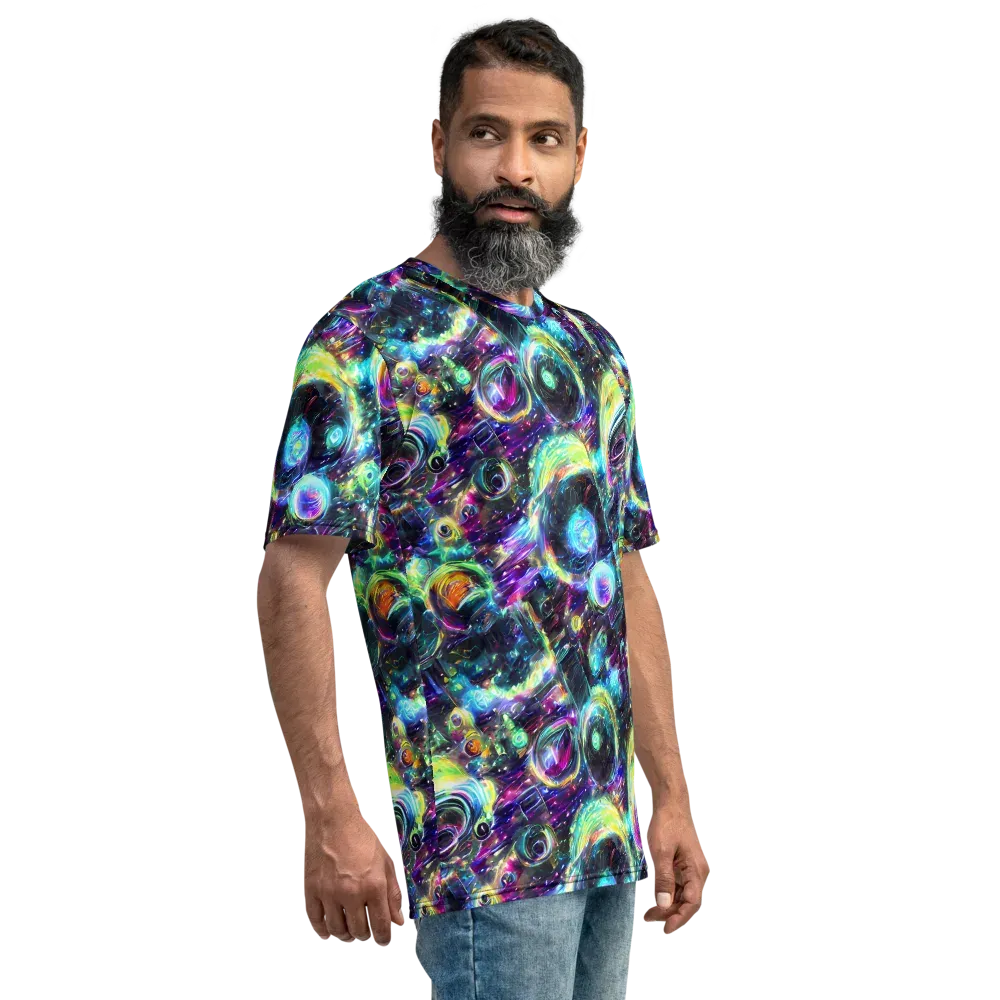 Iridescent Gravity on Men's Crew Neck T-Shirt — Right