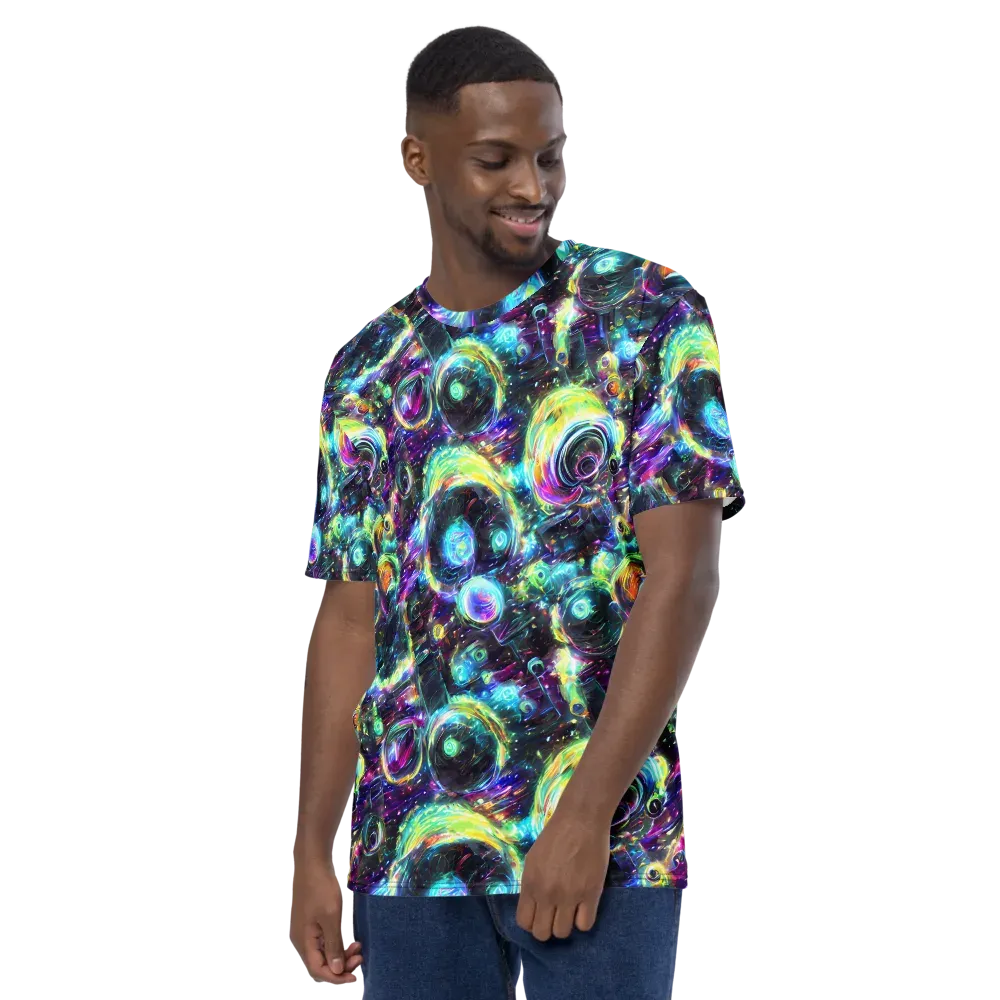 Iridescent Gravity on Men's Crew Neck T-Shirt — Left