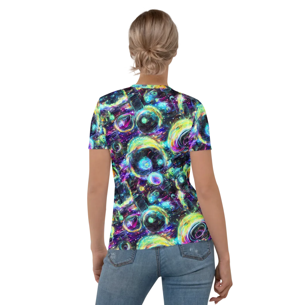 Iridescent Gravity on Women's Crew Neck T-Shirt — Back