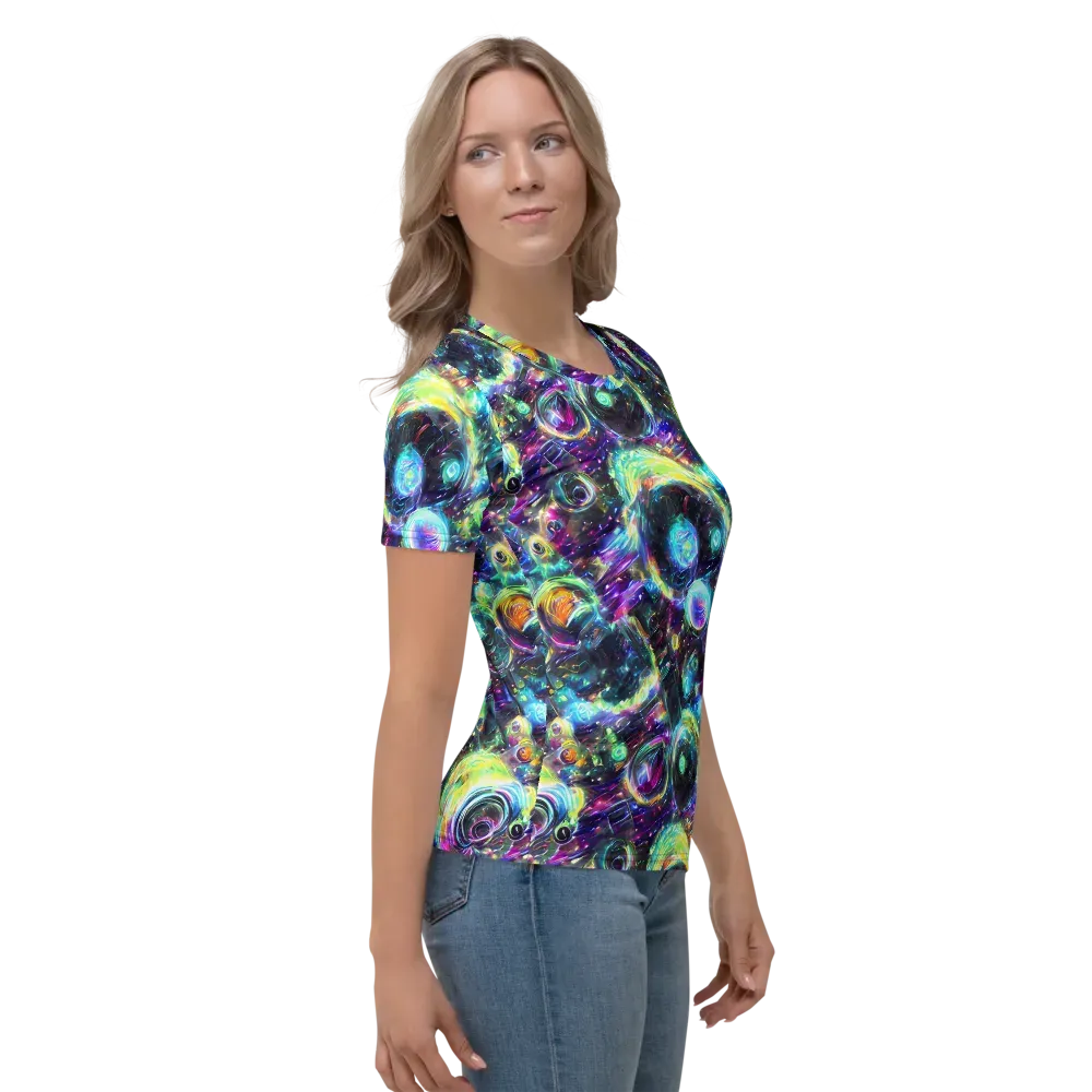 Iridescent Gravity on Women's Crew Neck T-Shirt — Right