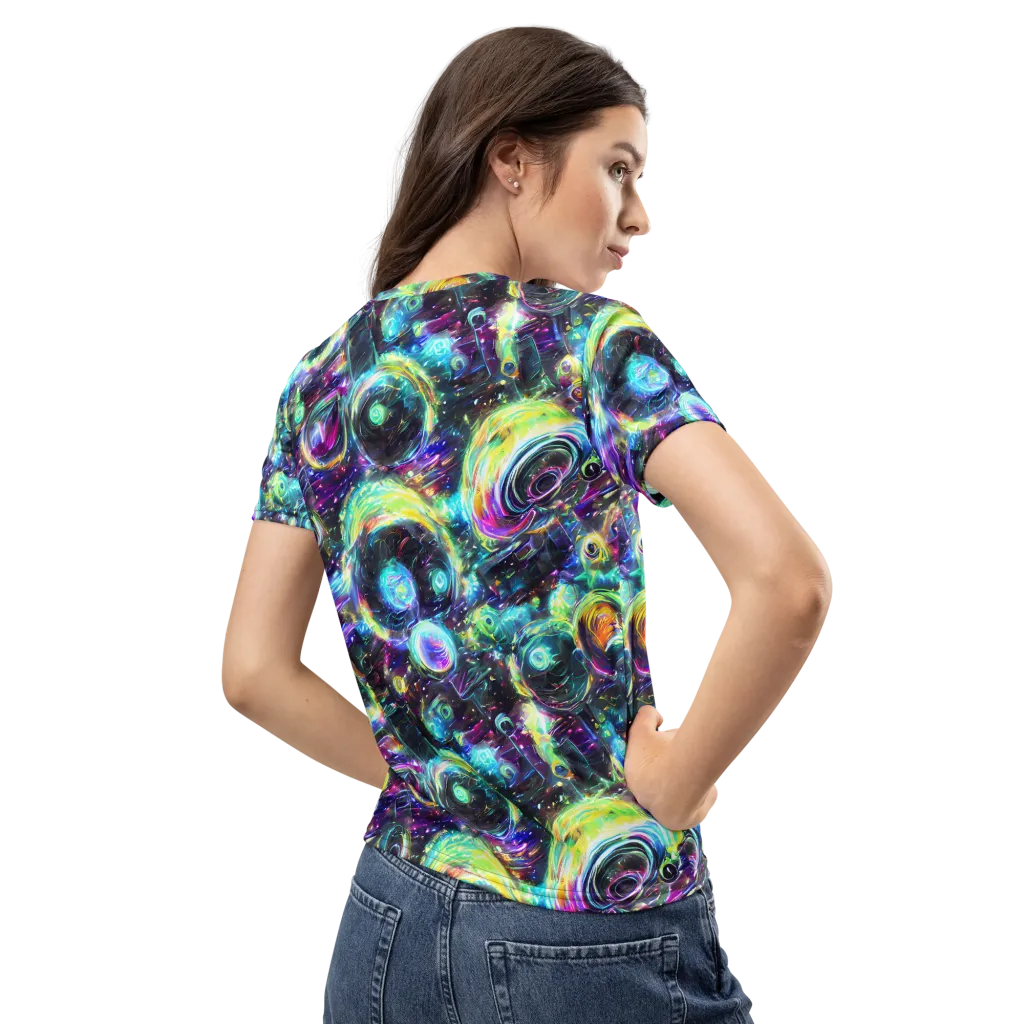 Iridescent Gravity on Women's Crew Neck T-Shirt — Back