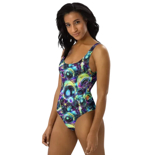 Iridescent Gravity on a One-Piece Swimsuit