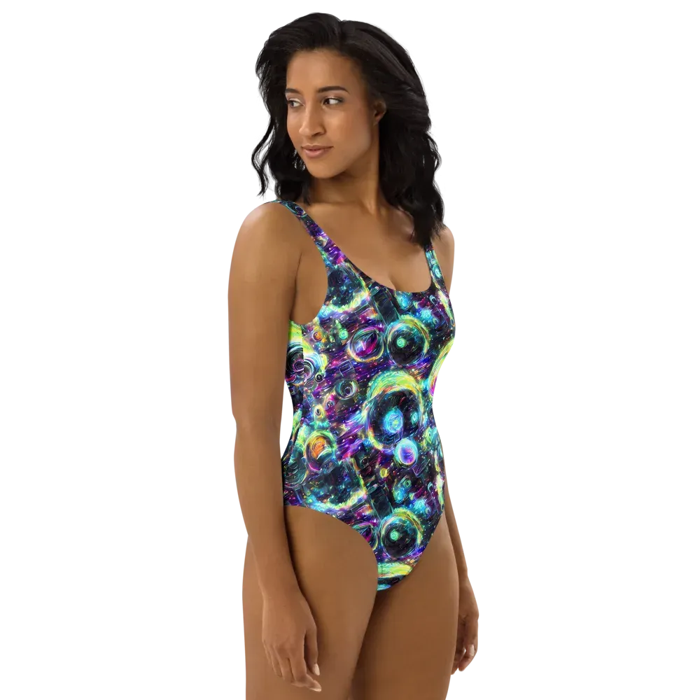 Iridescent Gravity on One-Piece Swimsuit — Right