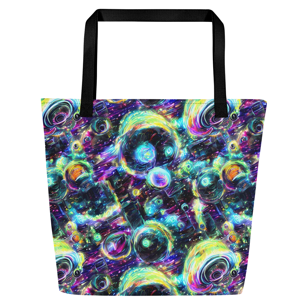 Iridescent Gravity on Large Tote Bag W/ Pocket — Front