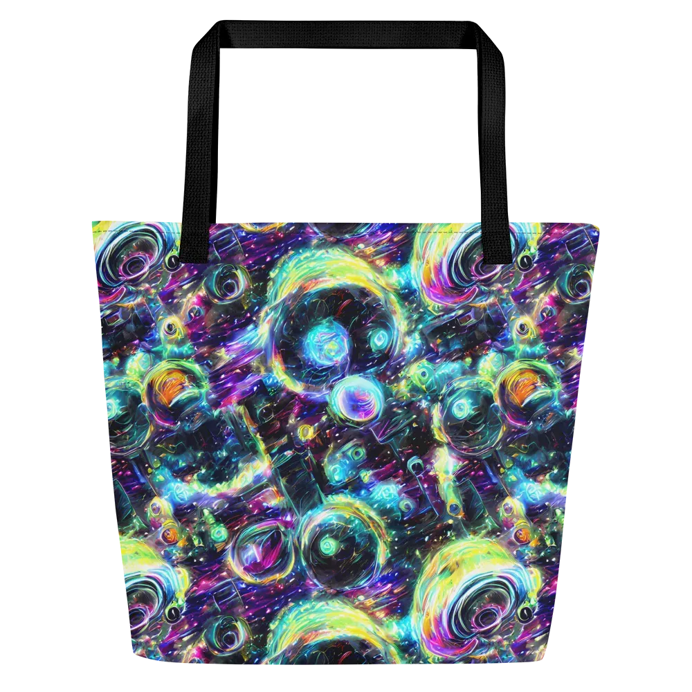 Iridescent Gravity on Large Tote Bag W/ Pocket — Front