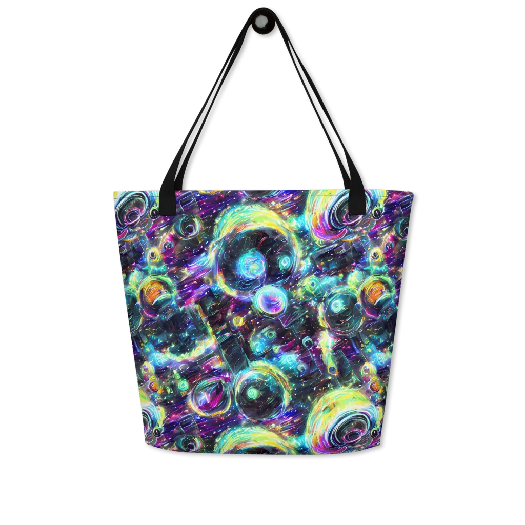 Iridescent Gravity on Large Tote Bag W/ Pocket — Front