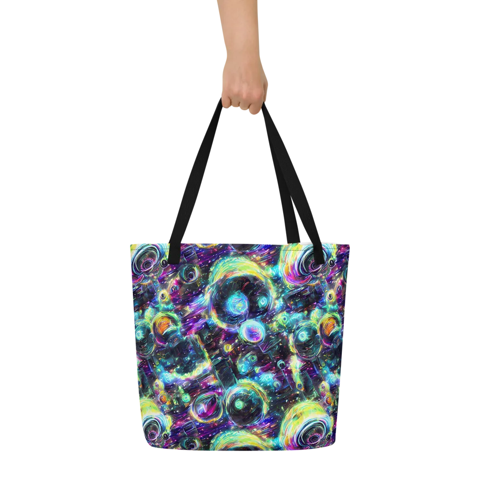 Iridescent Gravity on Large Tote Bag W/ Pocket — Front