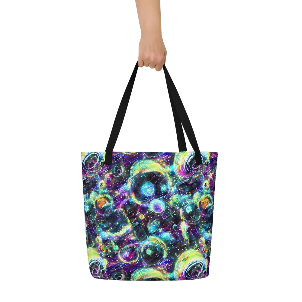 Iridescent Gravity on Large Tote Bag W/ Pocket — Front