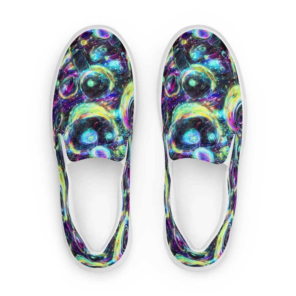 Iridescent Gravity on Women's Slip-On Canvas Shoes — Front