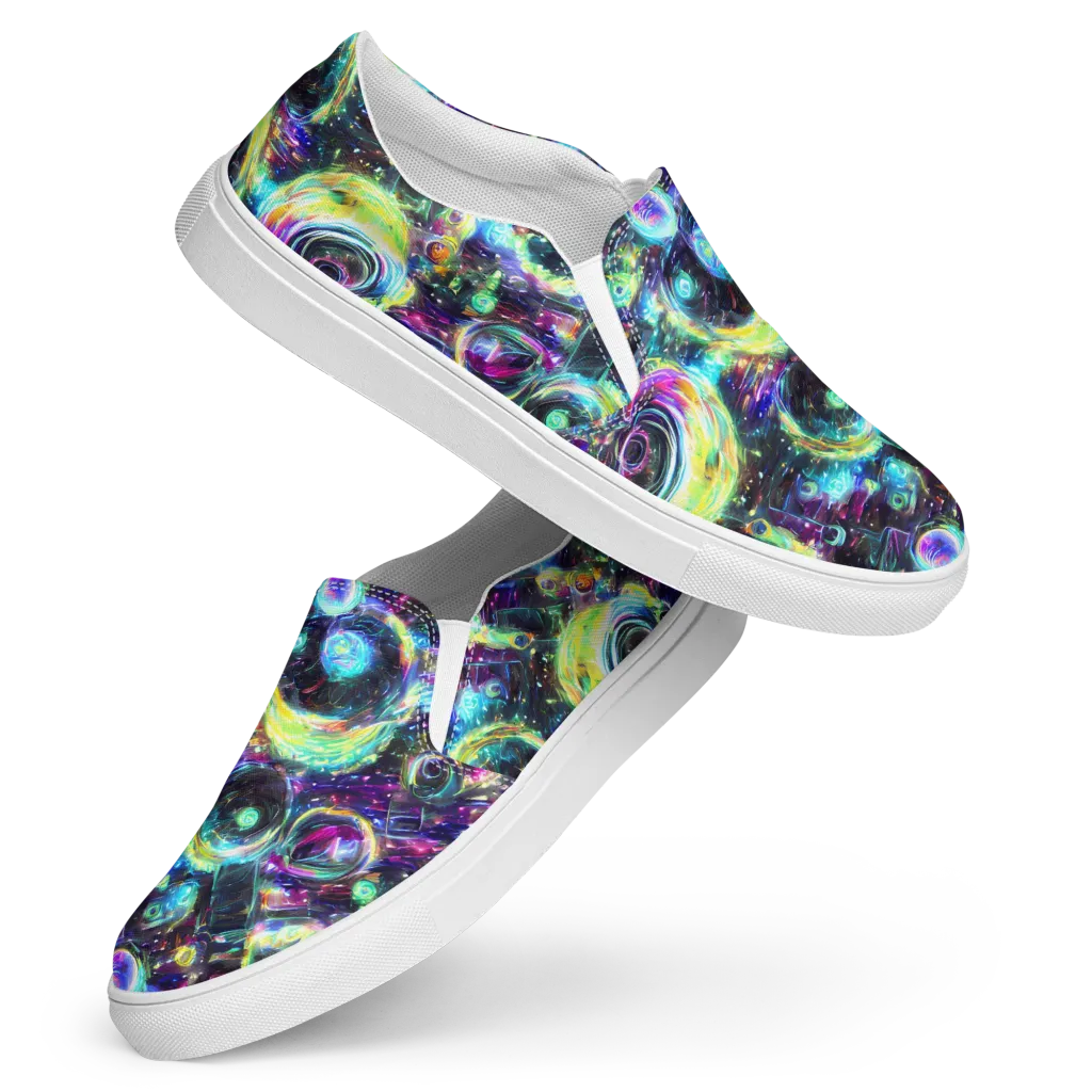 Iridescent Gravity on Women's Slip-On Canvas Shoes — Front
